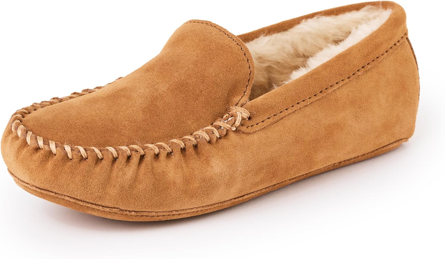 

Мужские мокасины Minnetonka из овчины с мягкой кожаной подошвой, Tan - Venetian