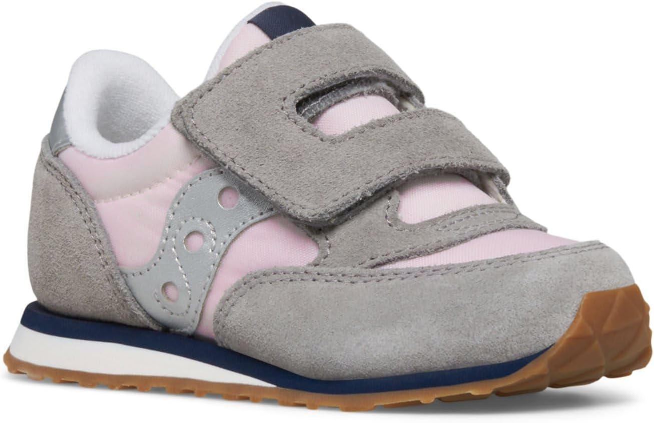 

Детские кроссовки Saucony Baby Jazz на липучках, розовый/серый