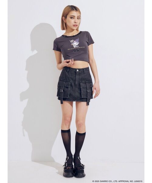 

Футболка с застежкой на шнуровке EVRIS, Куроми, черный