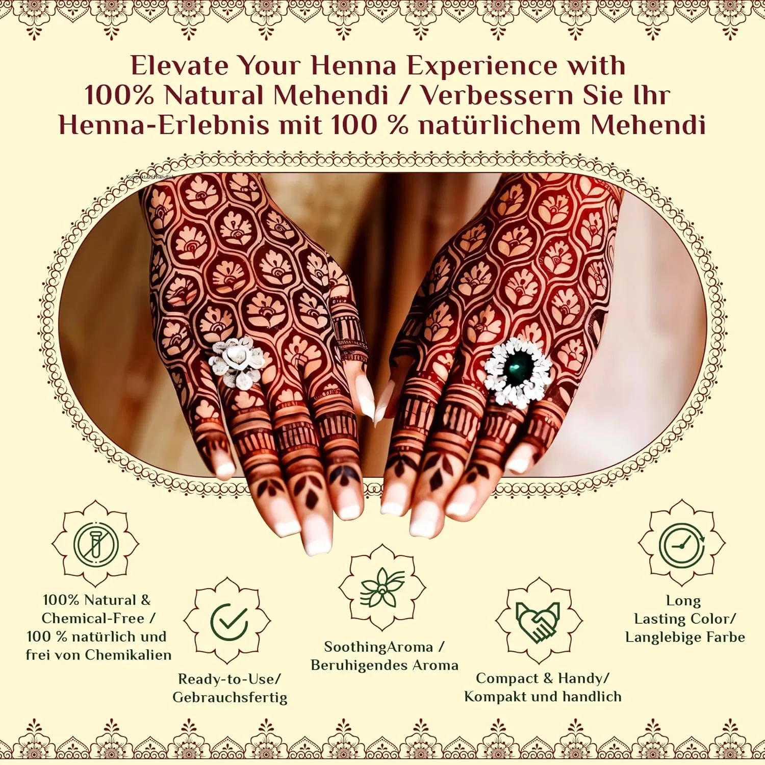 Набор конусов с хной для мехенди Neeta Mehndi Cone PK12 Neeta — фото 4