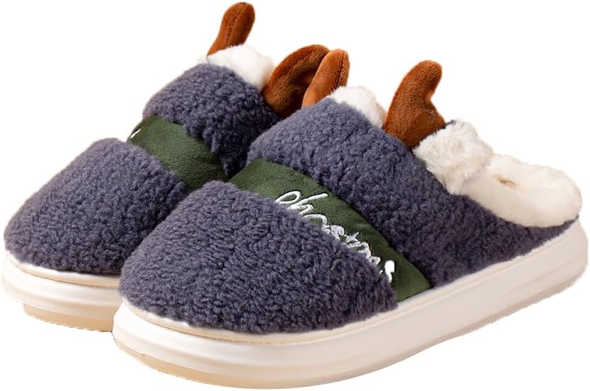 

Домашние тапочки Cliont для женщин и мужчин с мемори-пеной, удобные, теплые и нескользящие, синий
