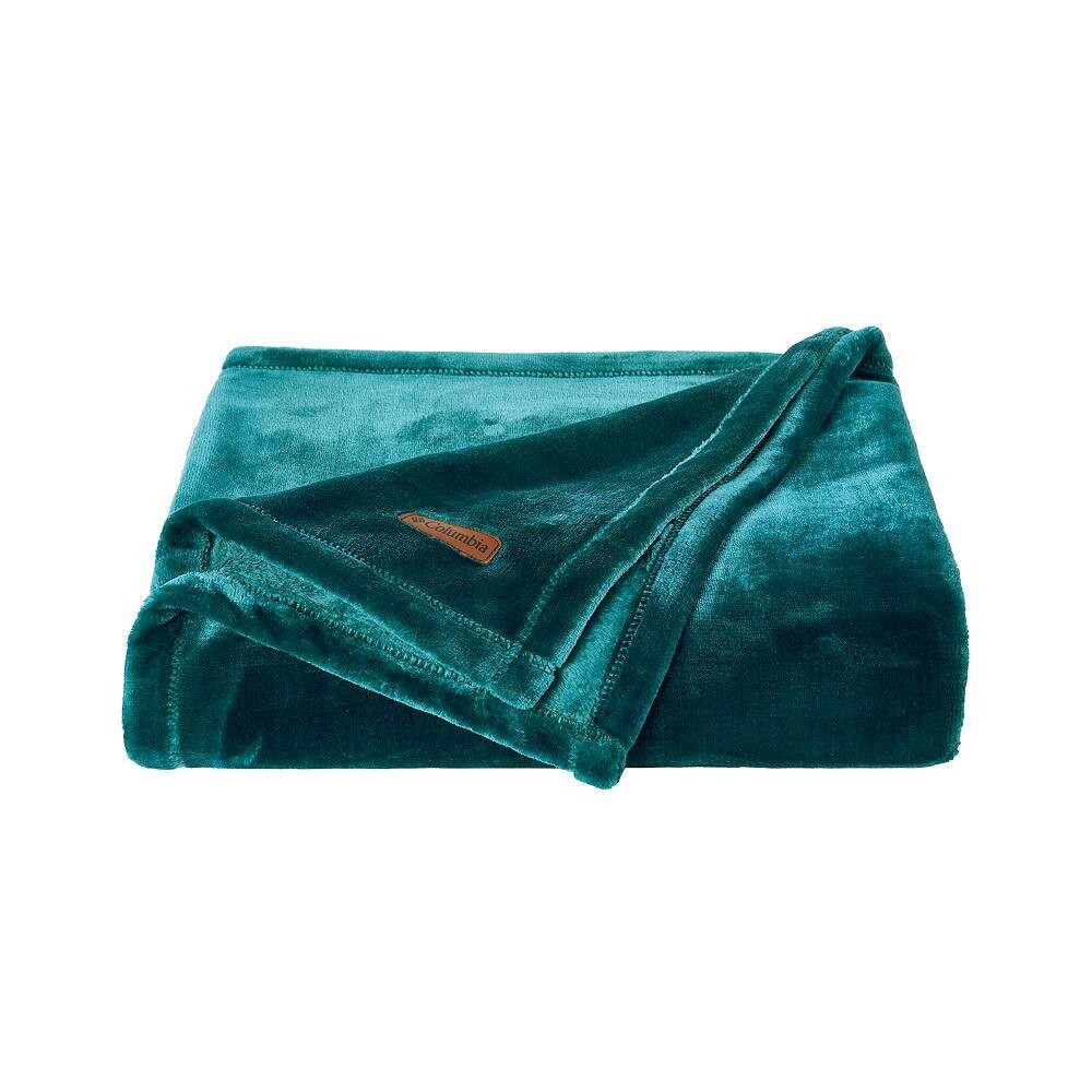 

Супермягкое плюшевое флисовое одеяло Columbia, цвет Teal Green