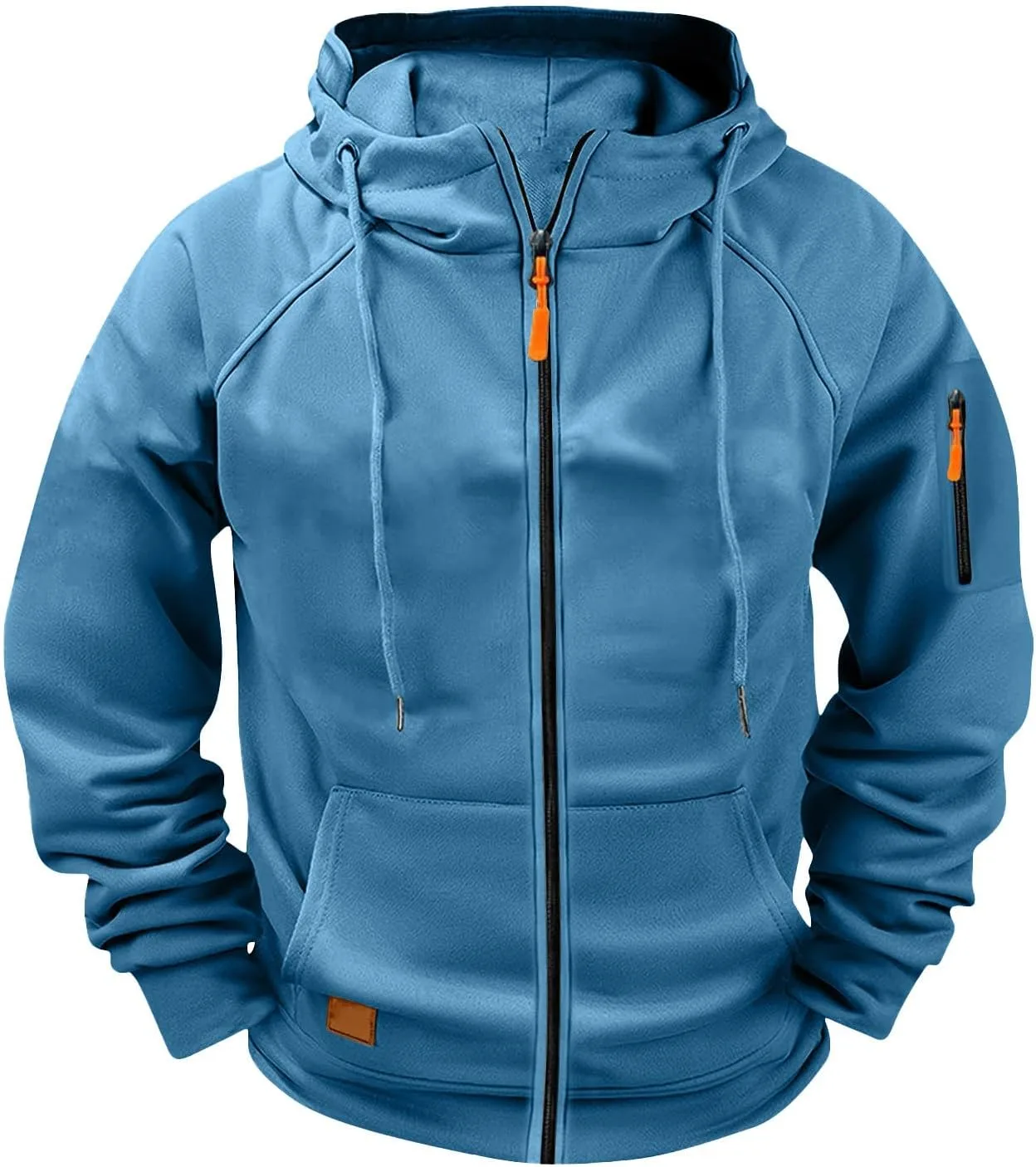 

Мужская худи с капюшоном на молнии, карго, с длинным рукавом и множеством карманов