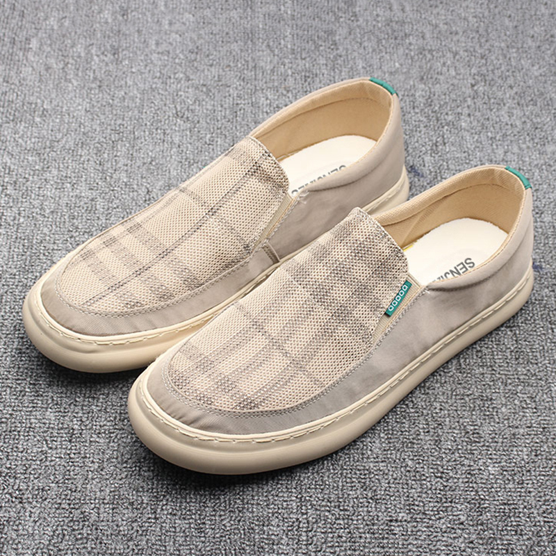 SENJIALUO Мужские повседневные туфли мужские низкие черные хаки, цвет Khaki — фото 4