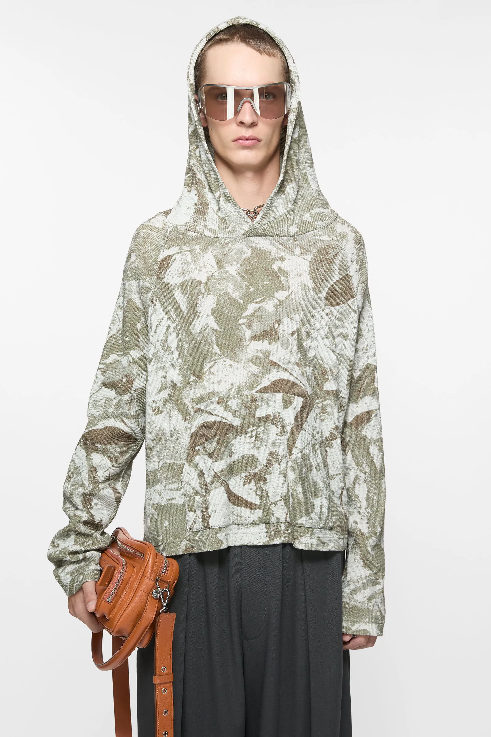 

Свитер с капюшоном Acne Studios, цвет Concrete Grey Camo