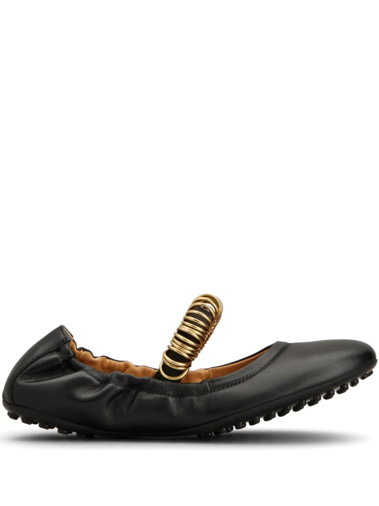 Балетки Tod's с кольцевой отделкой, черный