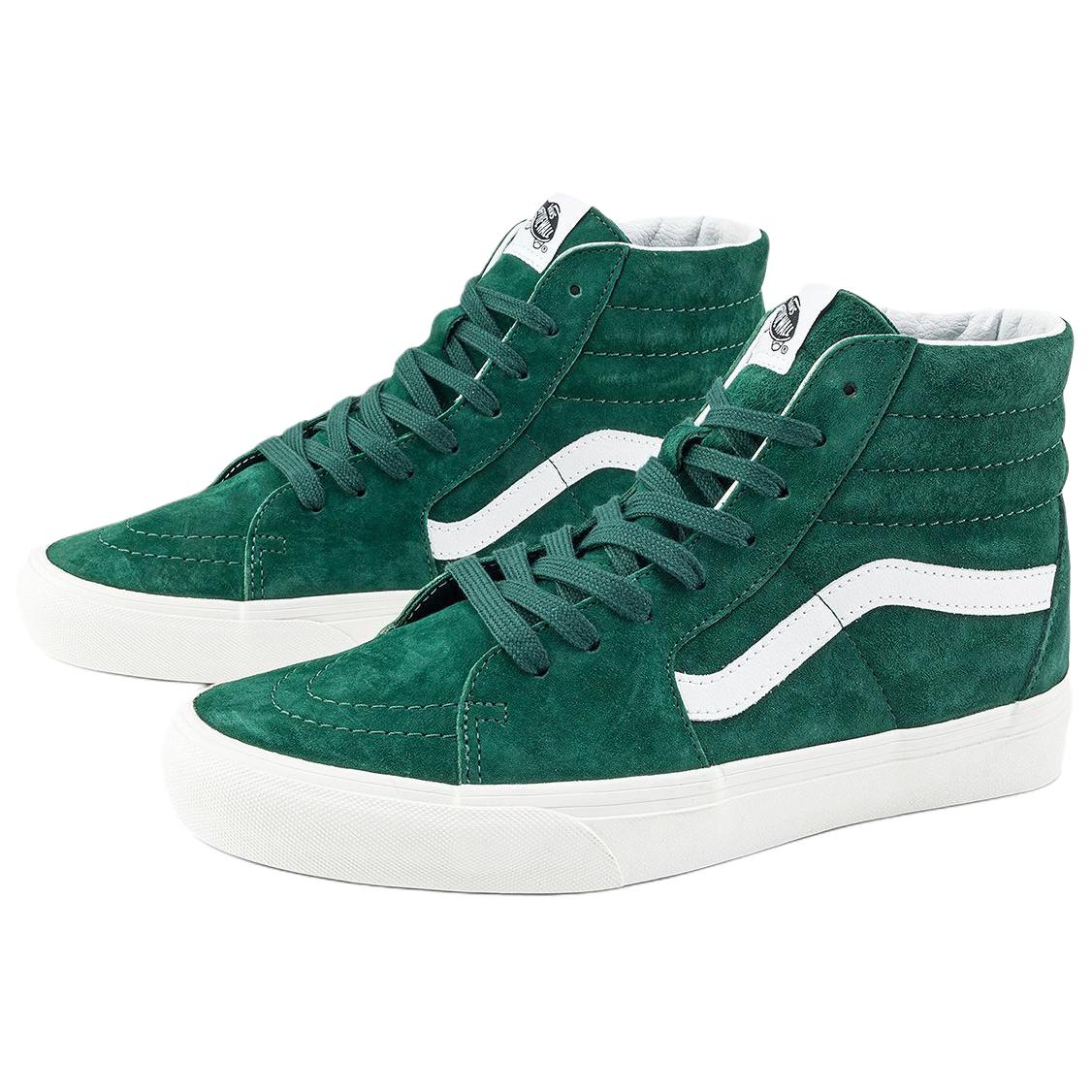 Vans Скейтборд кроссовки Sk8 Hi высокие унисекс темно-зеленые белые, цвет Dark Green White — фото 3
