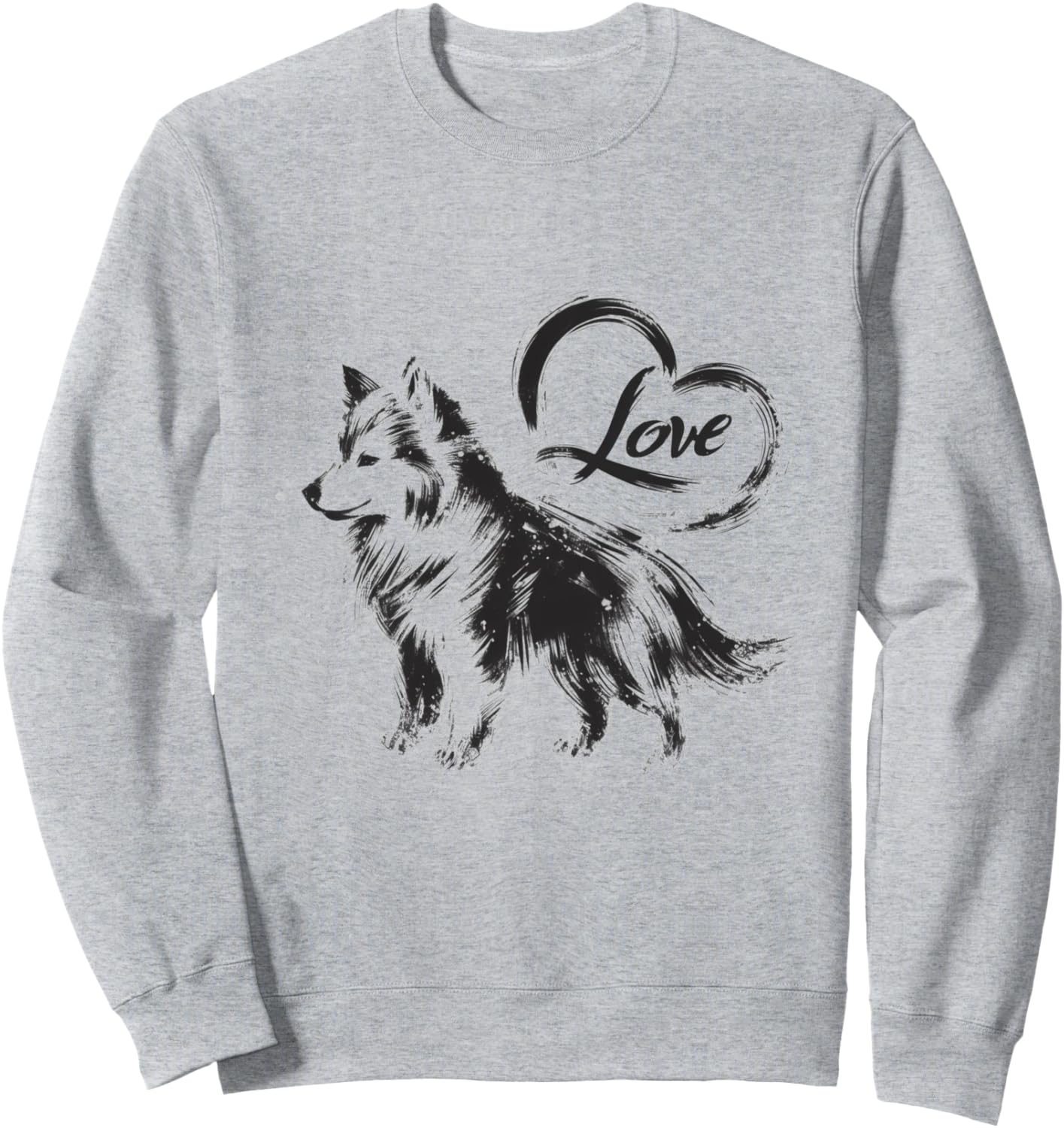 

Толстовка с рисунком в стиле «Любовь к собакам» - для любителей животных Hunde Liebe Designs Von Drosoman, серый