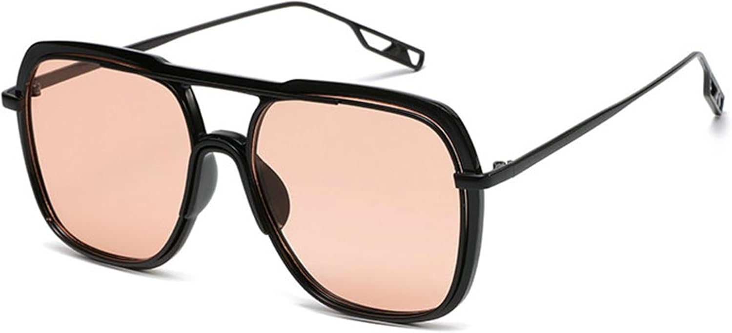 

Женские солнцезащитные очки Helena Square с двойной перемычкой, винтажный градиентный оттенок шампанского, защита от УФ-излучения UV400. Мужские модные зеленые солнцезащитные очки, C2