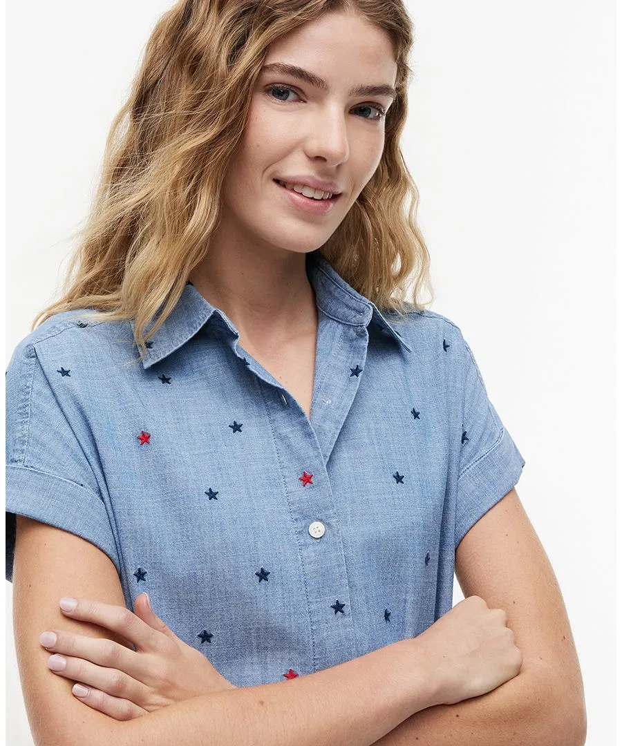 Женское платье А-силуэта с принтом в виде звезд Tommy Hilfiger, красныфй — фото 2