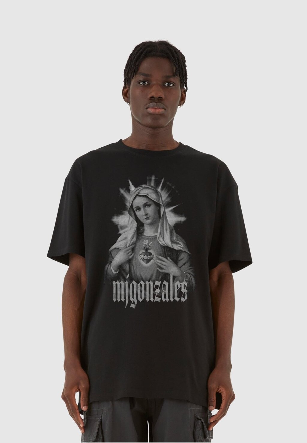 

Футболка с принтом Lady Of Grace Heavy Oversized MJ Gonzales, черный