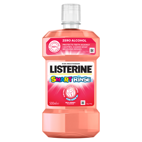 

Ополаскиватель для полости рта для детей, 500 мл Listerine Smart rinse berry