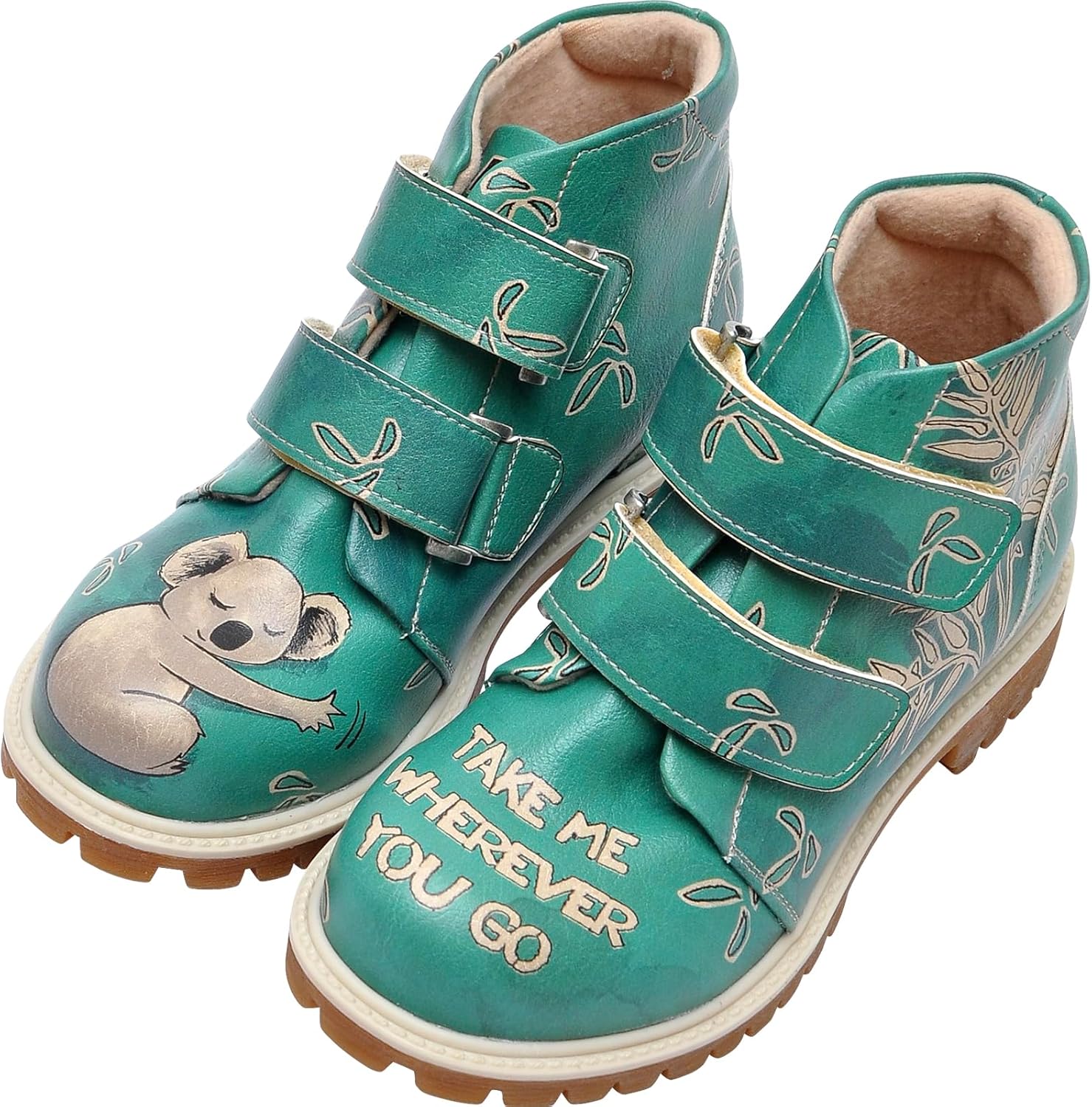 

Детские ботинки DOGO на щиколотку - зимние ботинки для детей из веганской кожи с уникальным дизайном, Koala