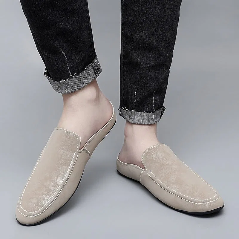 Мужские лоферы из искусственной кожи, зауженный носок, Khaki SayfuR — фото 4