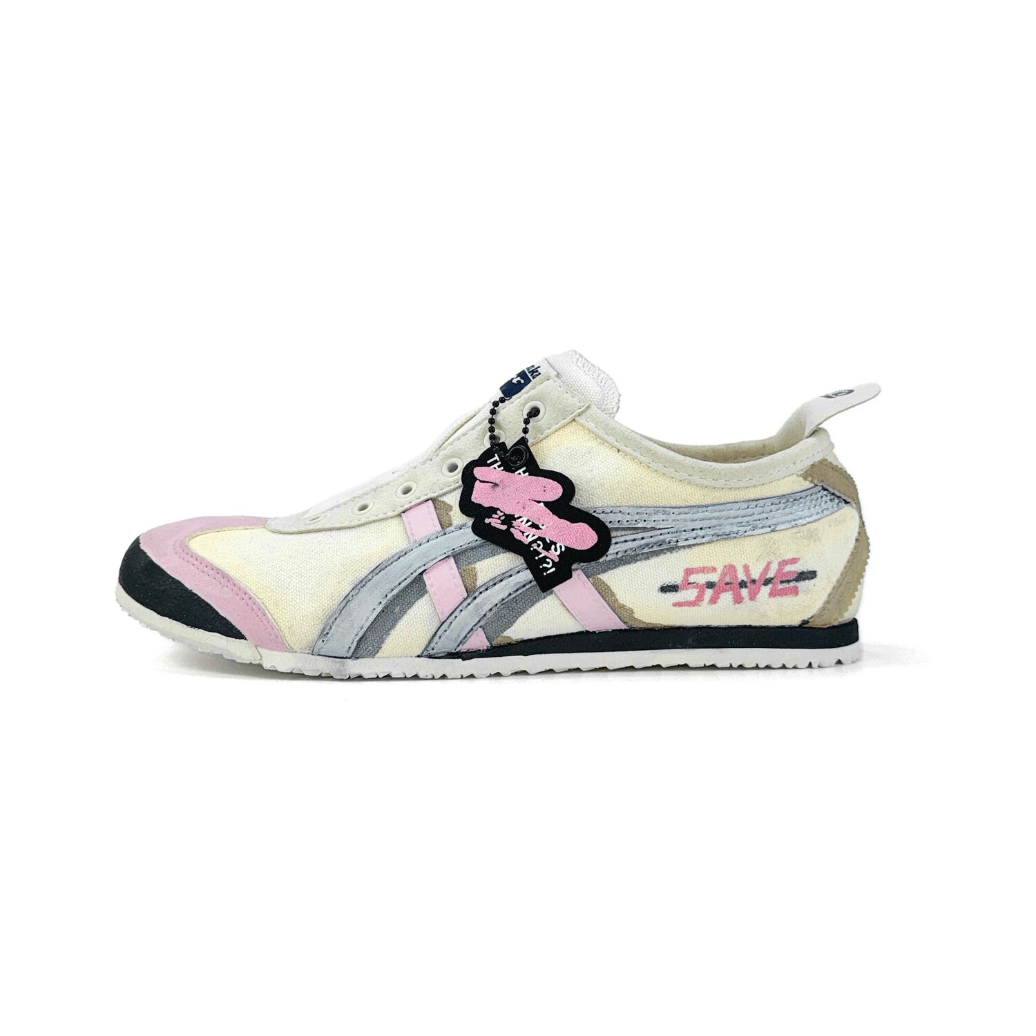 

Кроссовки Onitsuka Tiger Mexico 66 Slip-On Deluxe Lifestyle Shoes Unisex Low-top Retro Rice White/pink/silver/black, цвет Apricot