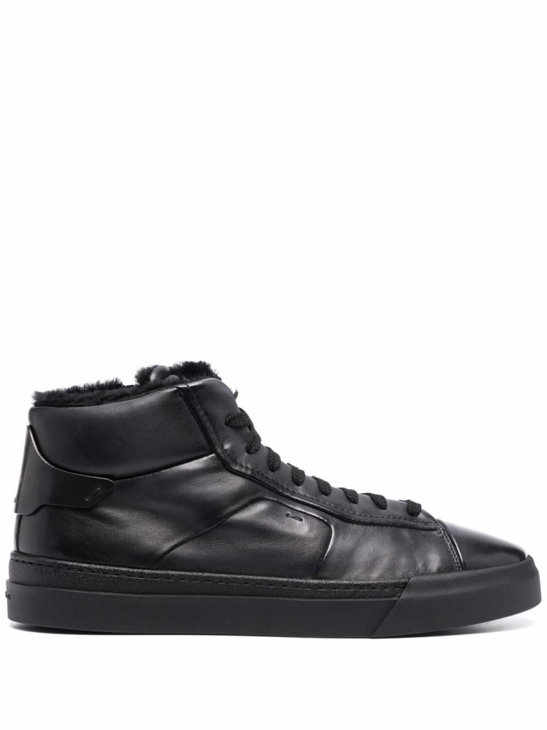 

Santoni высокие кеды на шнуровке, черный