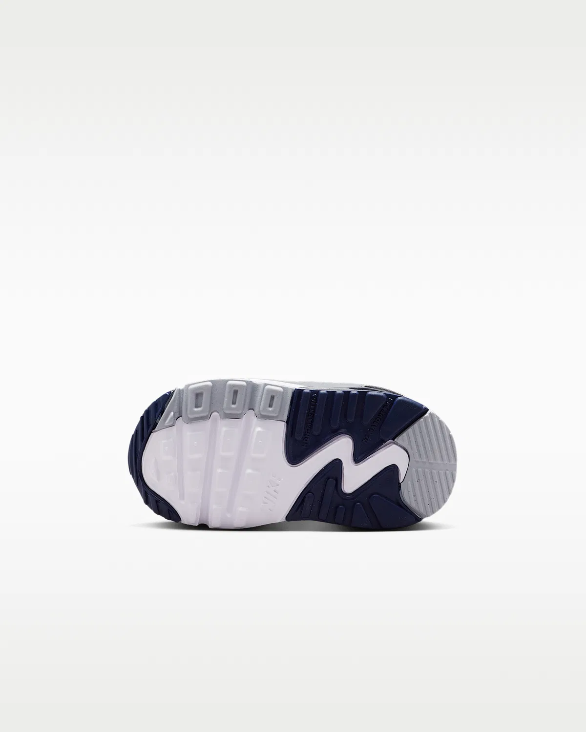 Детские кроссовки Nike Air Max 90, White/Midnight Navy/Football Grey/Blue Crystal — фото 2