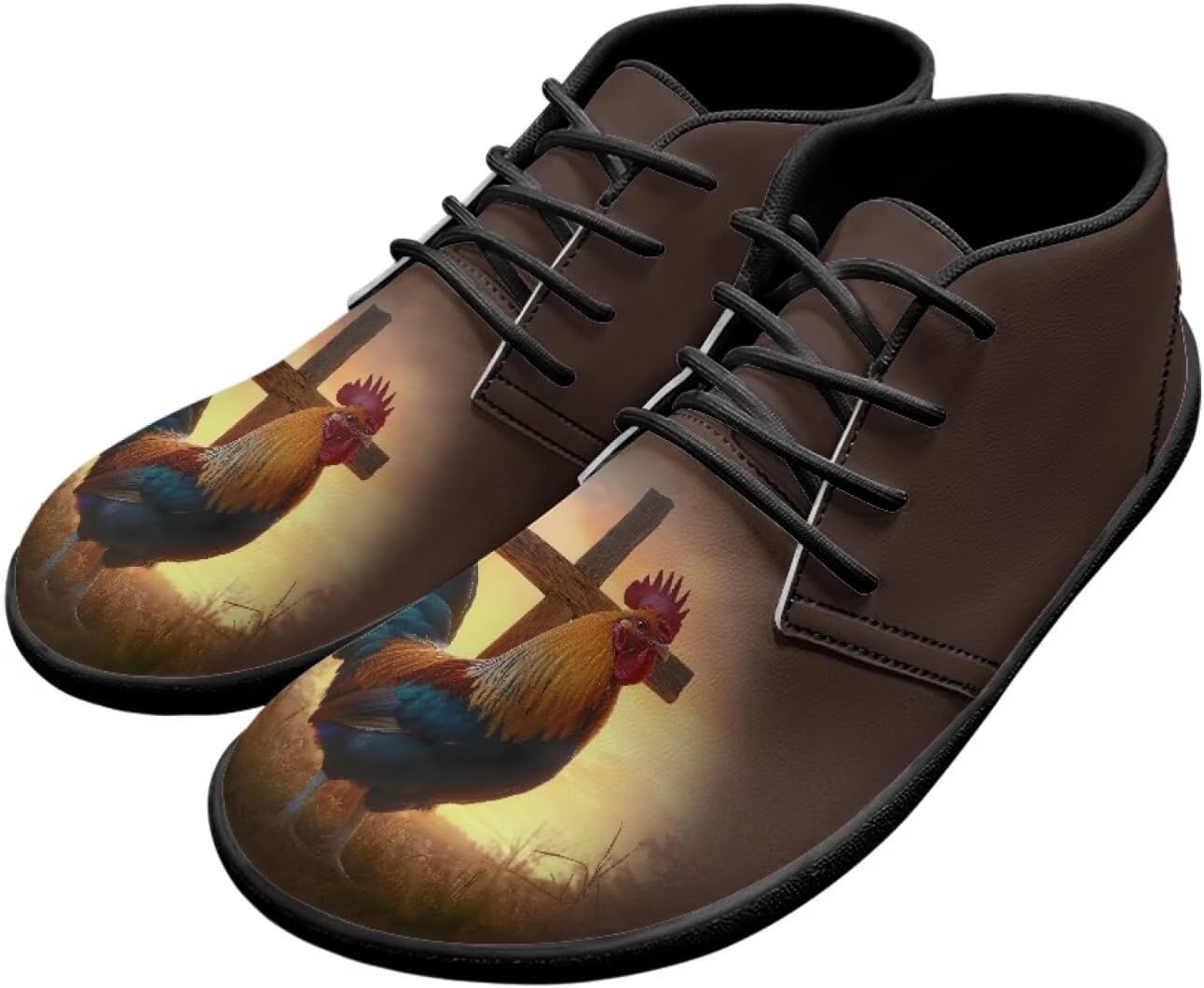 

Мужские кроссовки для ходьбы с широким носком, стильная нескользящая подошва с нулевым перепадом высоты, обувь для бега Xixirimido, Rooster Cross