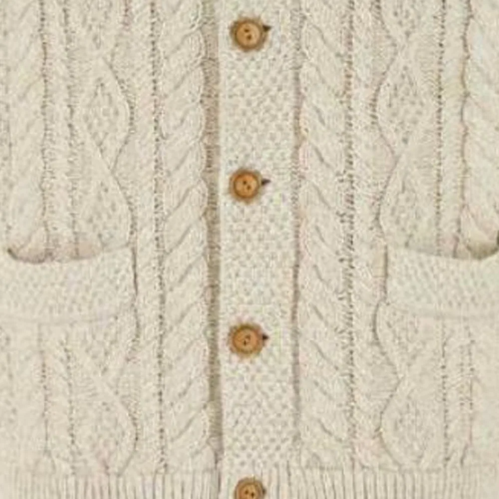 Свитер Polo Ralph Lauren Aran Knitted Cardigan бежевый — фото 4