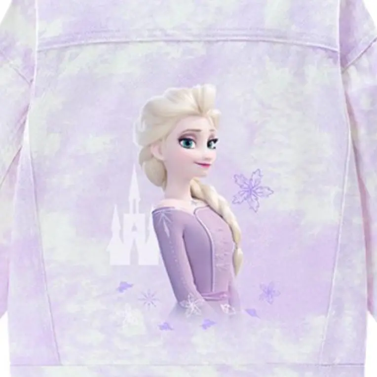 Disney Детская рубашка Frozen серии, фиолетовая, для детей 3-7 лет — фото 4