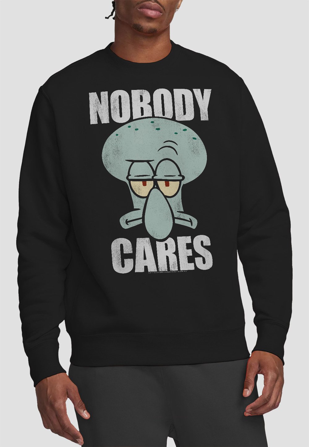 

Толстовка SPONGEBOB NOBODY CARES MEME Cotton Soul, черный