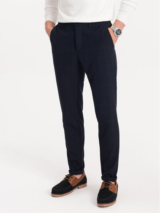 

Брюки из ткани regular fit Ombre, синий