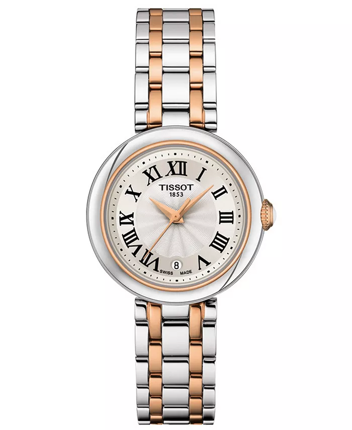 

Женские часы Swiss Bellissima с двухцветным браслетом из нержавеющей стали, 26 мм Tissot