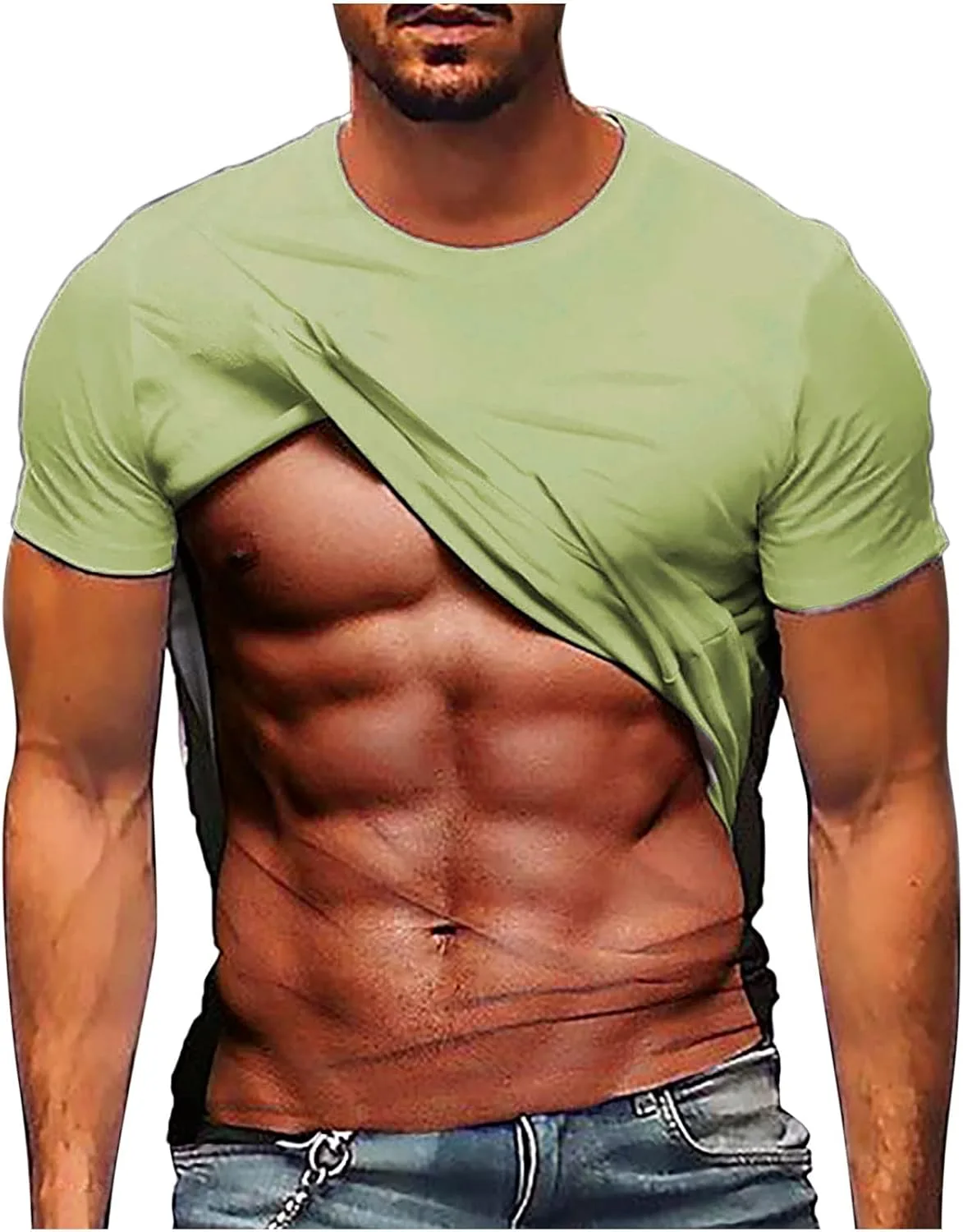 

Футболка с принтом для мужчин Funny Muscle Print