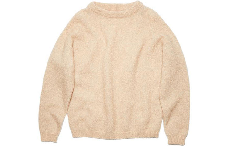 

Acne Studios Теплый бежевый свитер с круглым вырезом