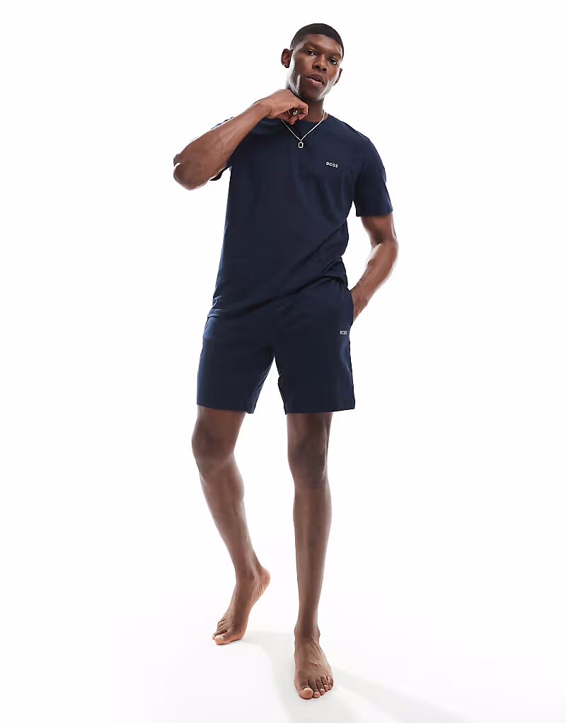 

Трикотажные шорты темно-синего цвета Boss Bodywear