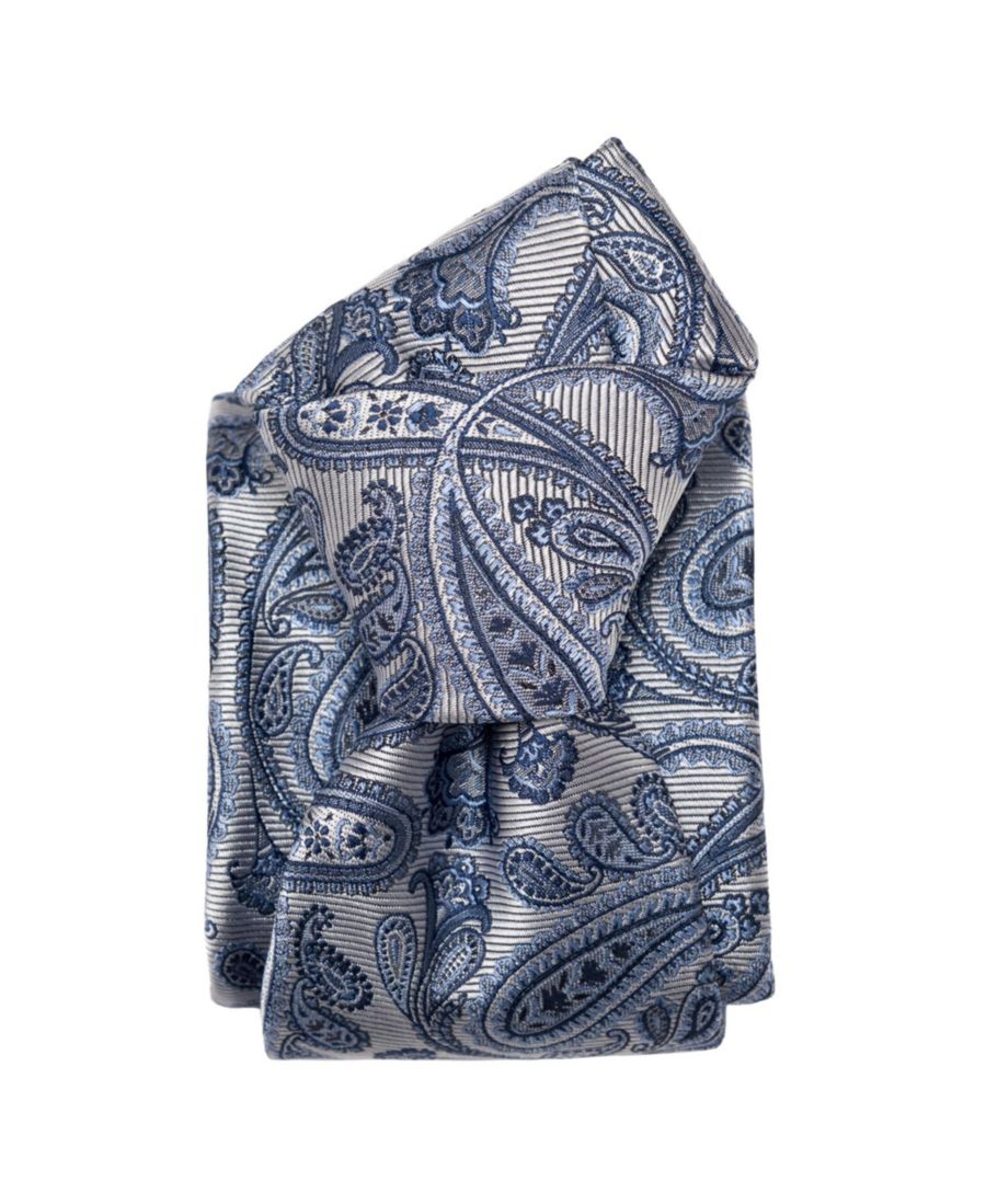 

Галстук из жаккардовой шелковой ткани "Палермо" для высоких и крупных мужчин Elizabetta, Grey