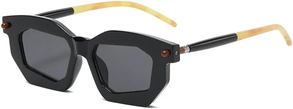 

Солнцезащитные очки UV400 с двухцветными прозрачными линзами и панковскими заклепками, для женщин и мужчин, для бега и занятий спортом на открытом воздухе UYPTK, Black Black