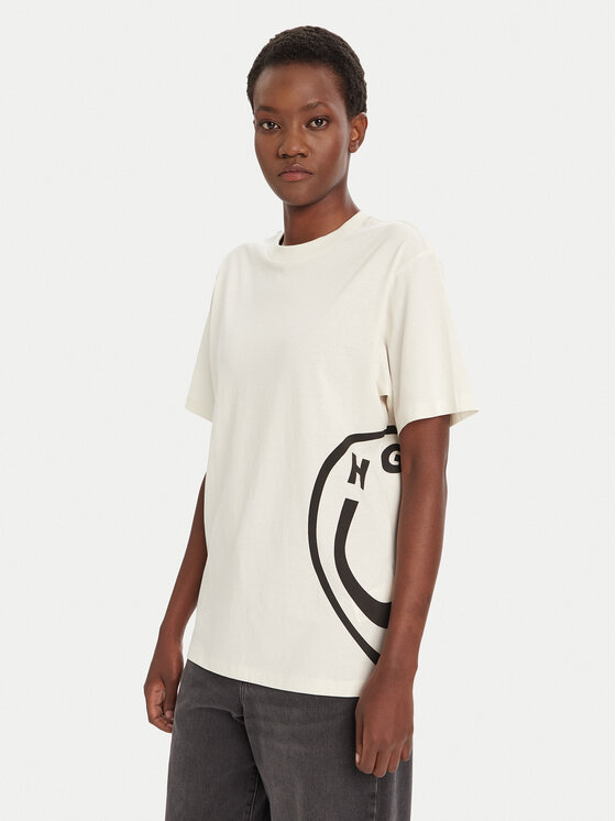 

Футболка loose fit Vintage 50545053 Hugo, экрю