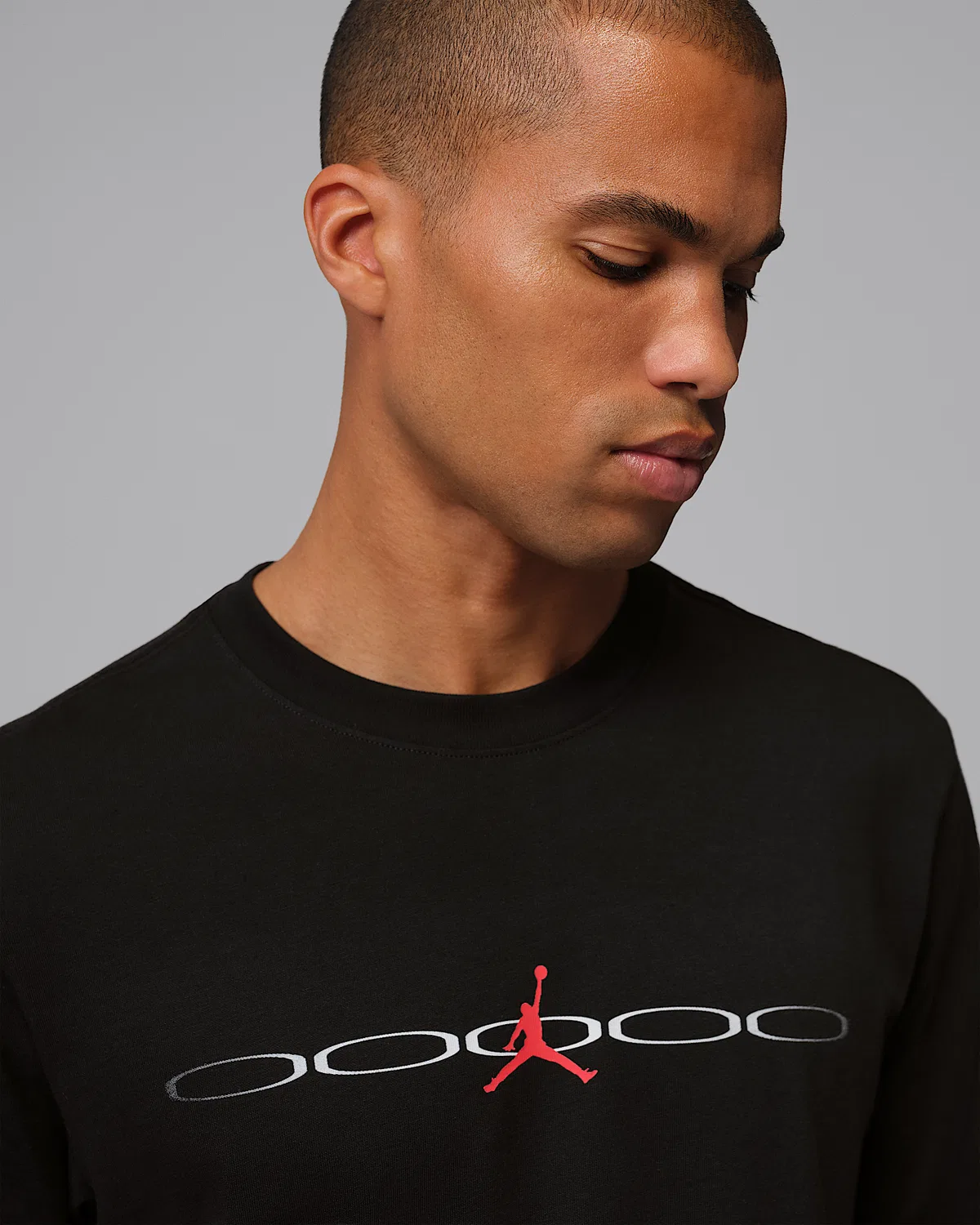 Мужская футболка Dri-FIT Jordan Sport, Black/White/University Red — фото 3