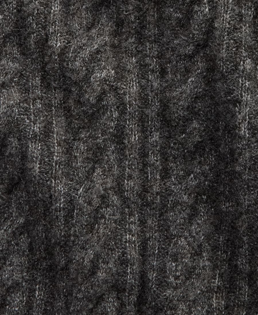 Уютный женский свитер с капюшоном и косами, эксклюзивно от Macy's On 34th, Medium Grey Heather — фото 4