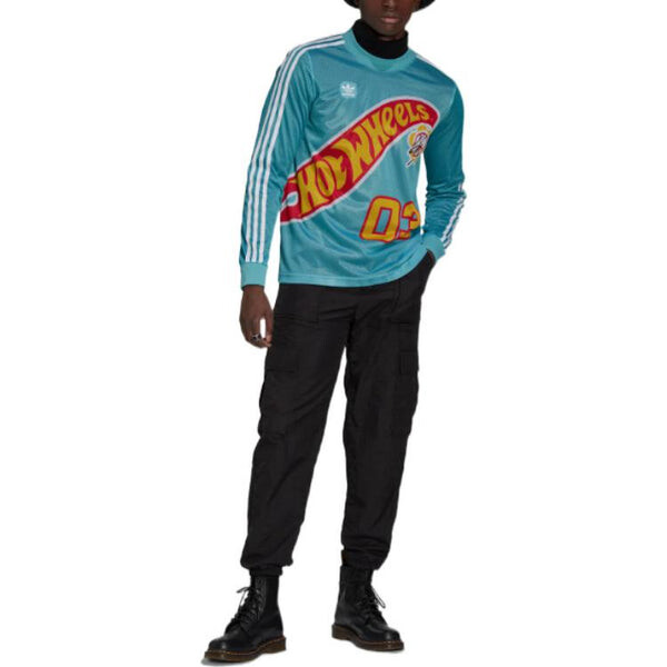 Футболка Adidas Originals x Hot Wheels x Sean Wotherspoon Crossover Pullover 'Blue', синий — фото 2