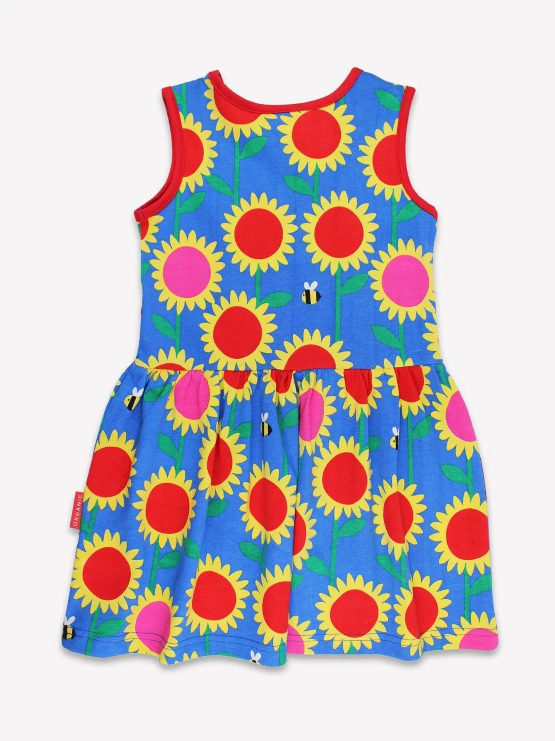 Платье 'Bio-Baumwoll Kinder Sommerkleid mit Sonnenblumen-Meer-Druck' Toby Tiger, Blue — фото 3