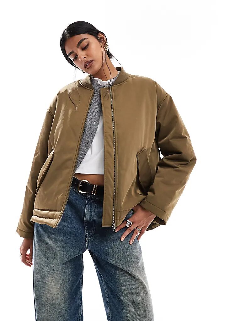 

Куртка-бомбер ASOS DESIGN MA1 цвета хаки