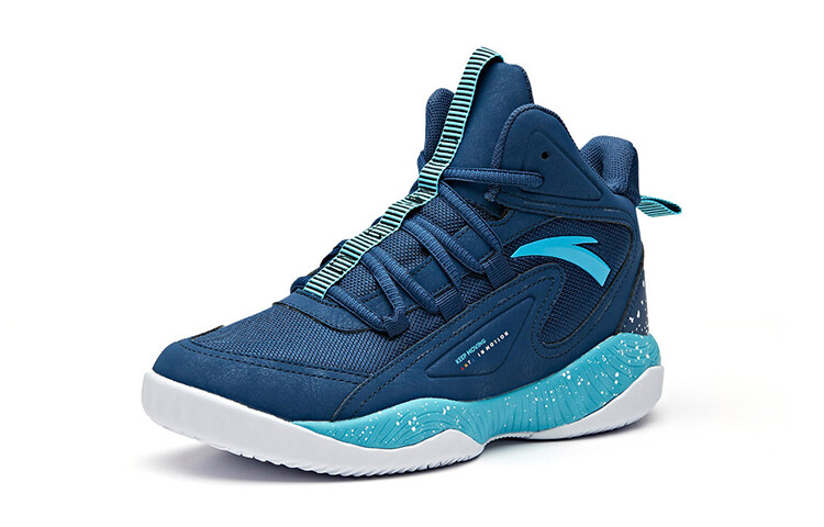 Детские баскетбольные кроссовки GS High-top Ordnance Blue/Chlorine Blue/Anta White Anta Kids — фото 2