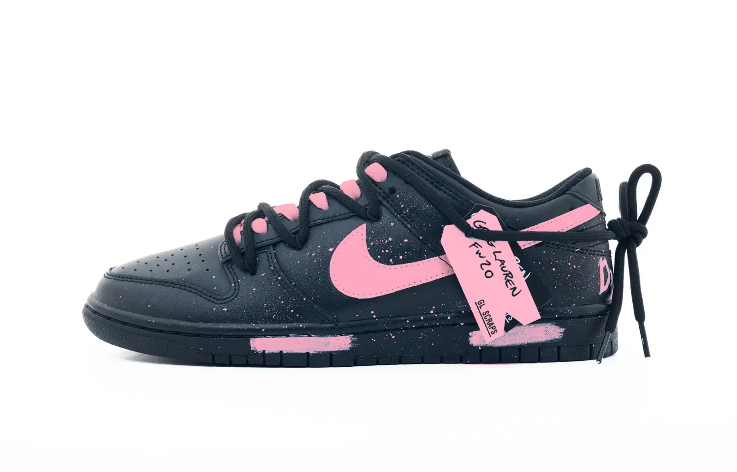 

Nike Dunk Neon Black Abrasion Resistant Low top Skateboard Shoes мужские черно-белые