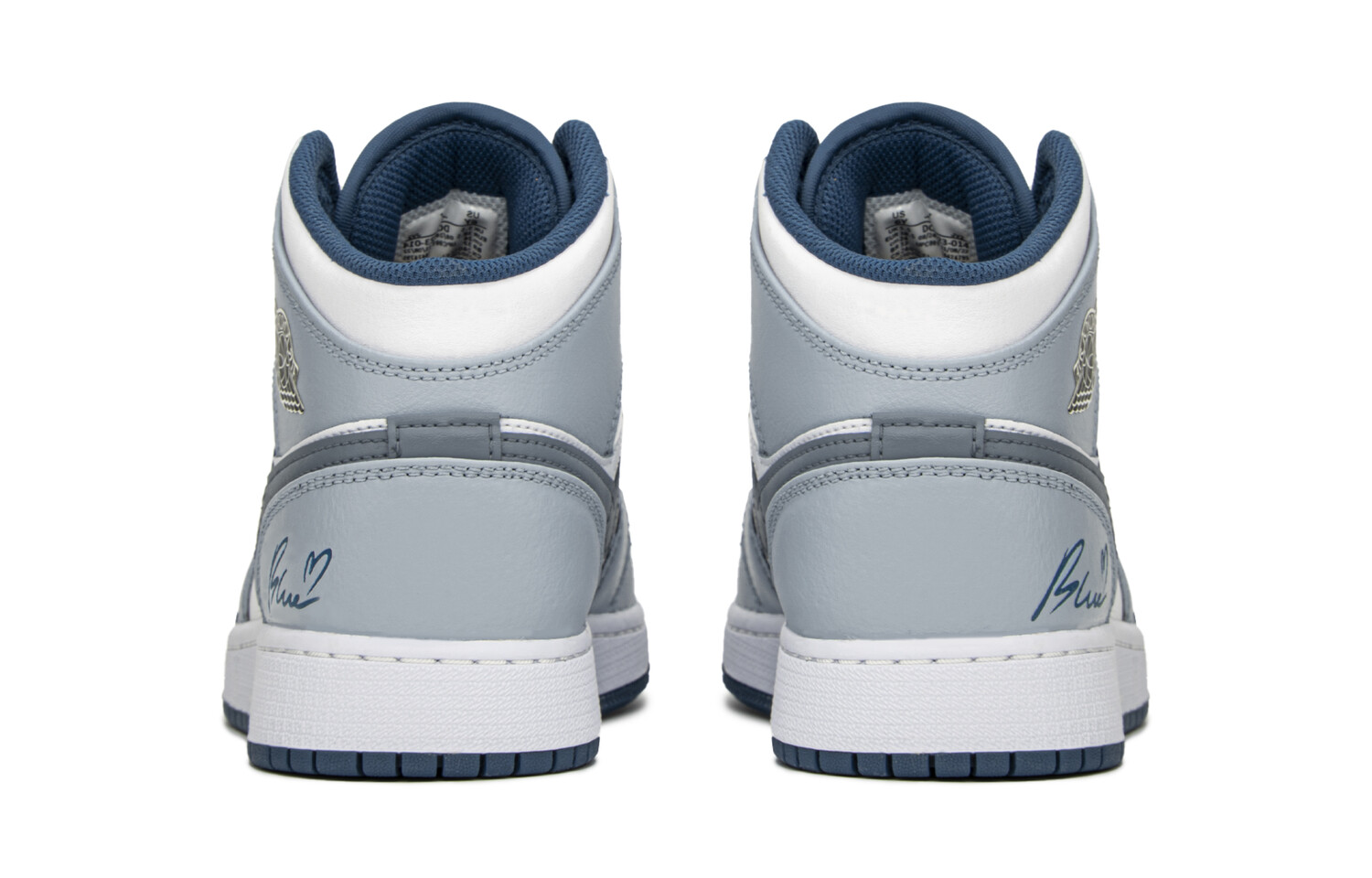 

Кроссовки Air JORDAN 1 Vintage Basketball Shoes Women's Mid-Top White Gray/Blue