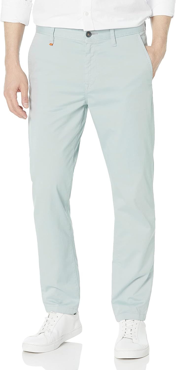 

Брюки BOSS с зауженным кроем из хлопковой смеси, High Rise Grey