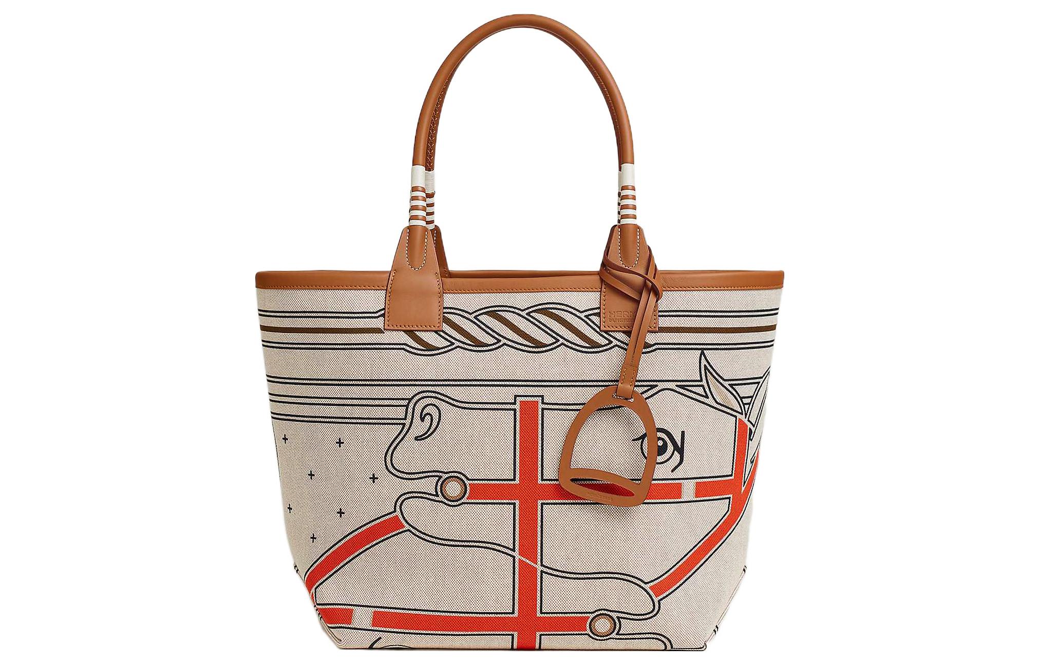 

Сумка Steeple Canvas With Swift Leather Canvas, женская сумка Greige HERMES