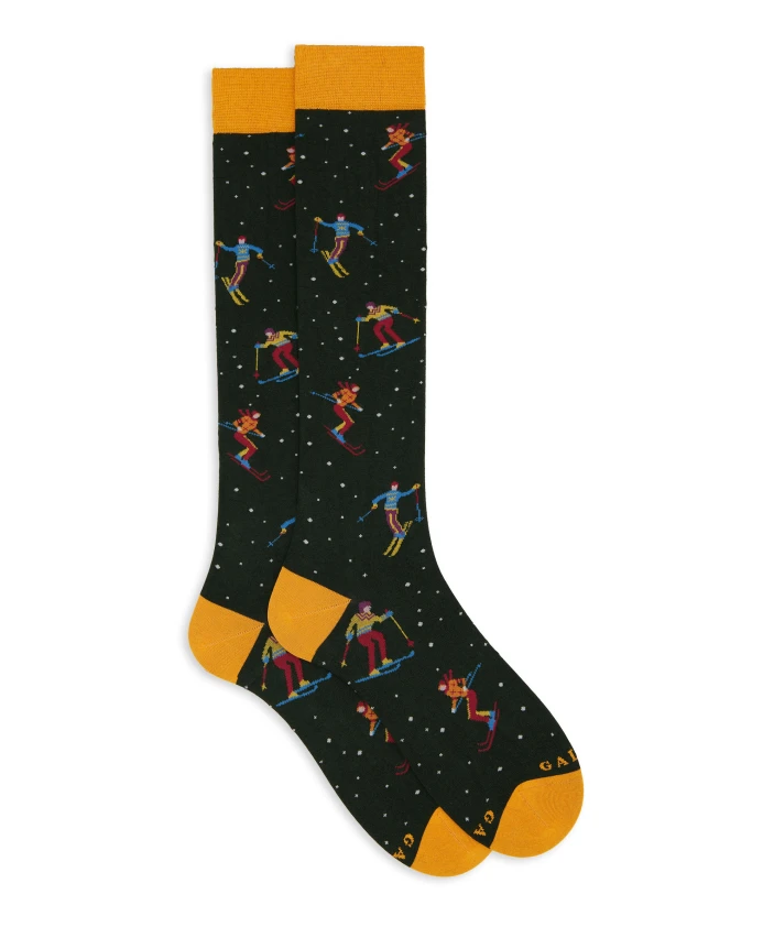 

Длинные носки с рисунком лыжного костюма Gallo, мультиколор