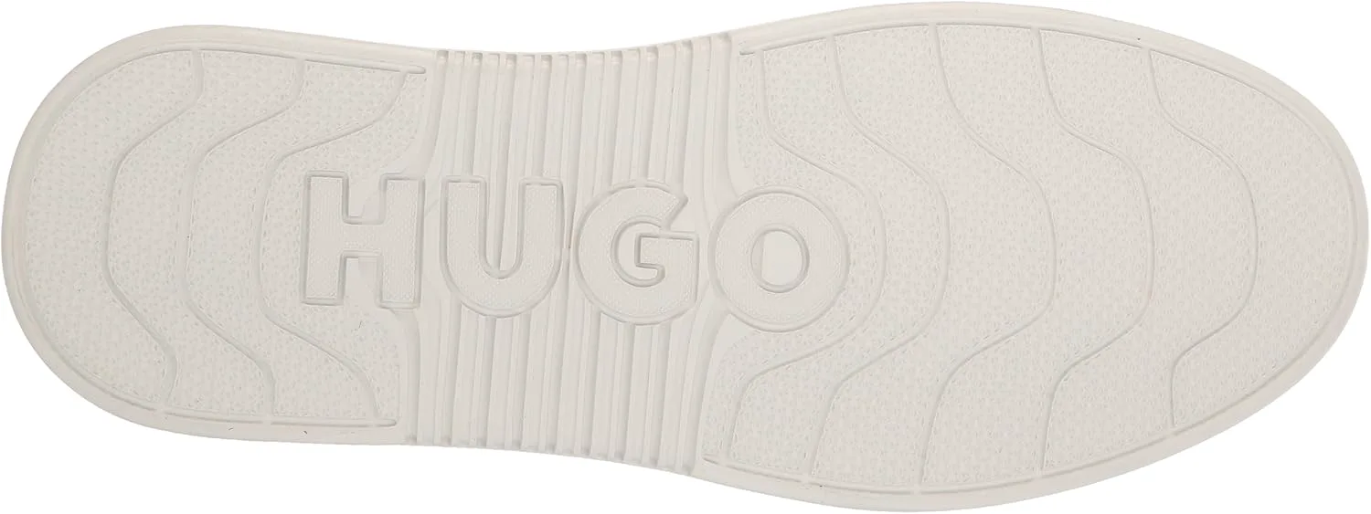 Кроссовки Hugo Mens Cupsole из кожи на шнуровке, черный — фото 3