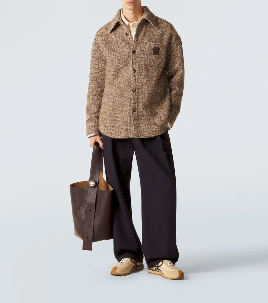 Кроссовки Ballet Runner 2.0 с замшевой отделкой Loewe, бежевый — фото 2