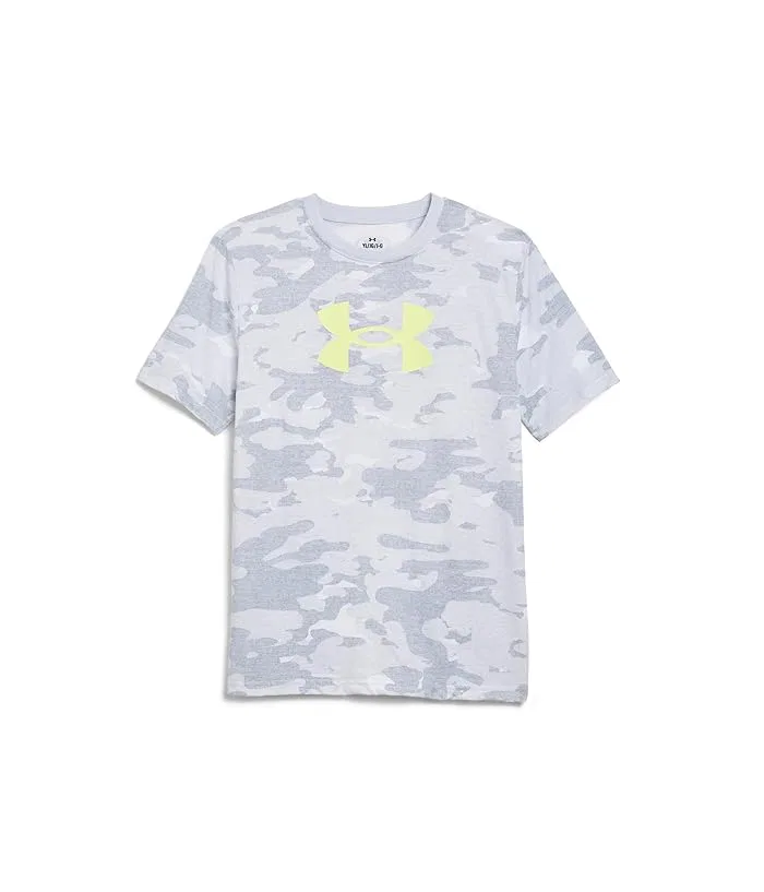 Футболка с камуфляжным принтом UA AOP Camo Logo Tee Under Armour Kids, Halo Gray