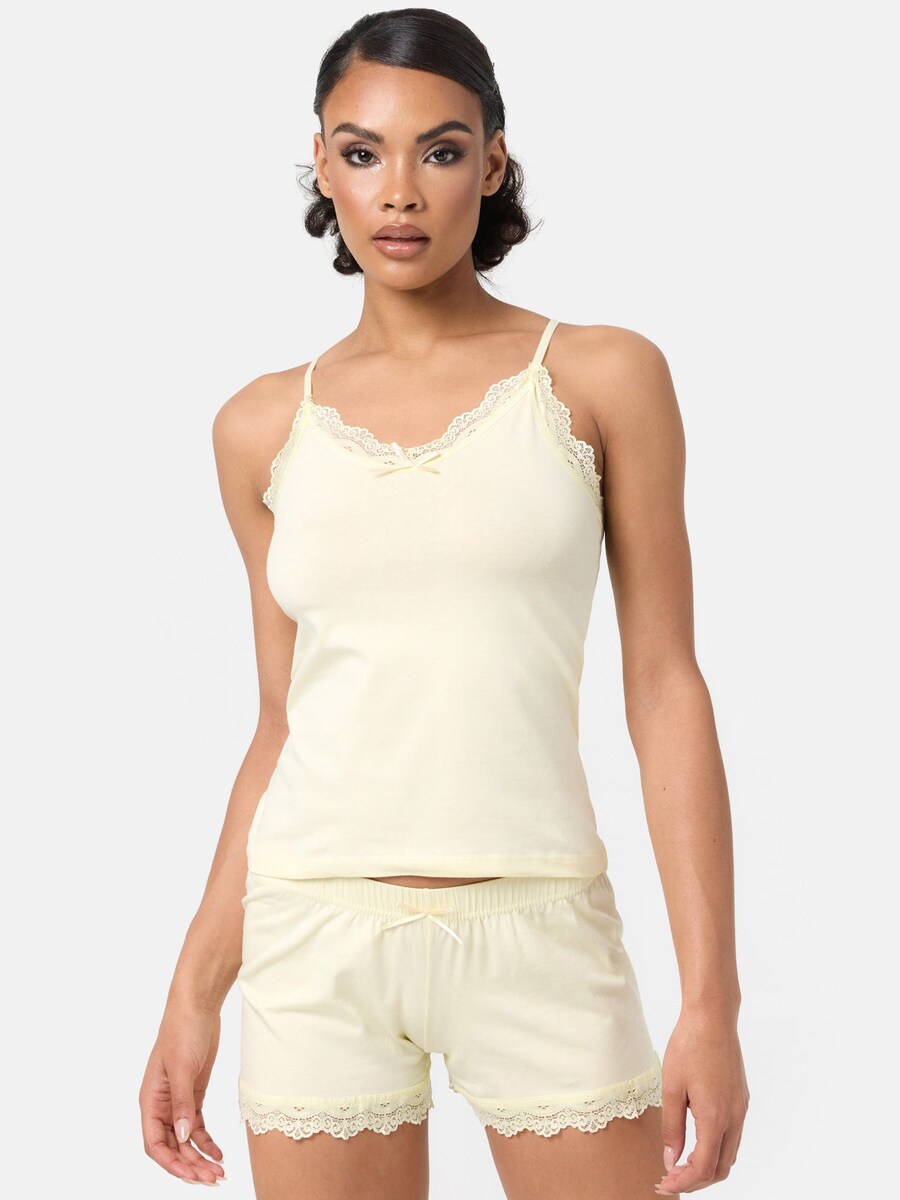 

Короткий пижамный комплект Tazzio F908, желтый