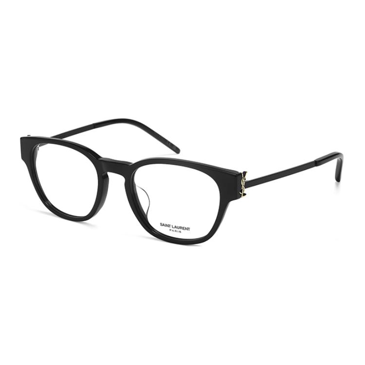 

Капсульная оправа для очков Cat Eye унисекс черная с золотым логотипом SAINT LAURENT