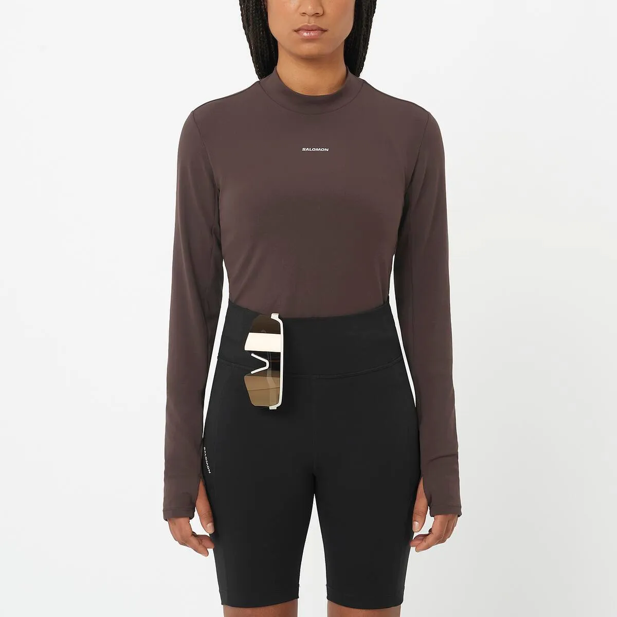 

Женская длинная футболка с длинным рукавом SHKout BLISS LS TEE W SALOMON Salomon, коричневый